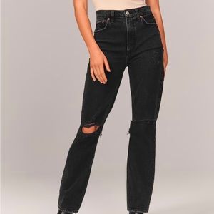 Abercrombie Ultra High Rise The Ankle Straight Jeans